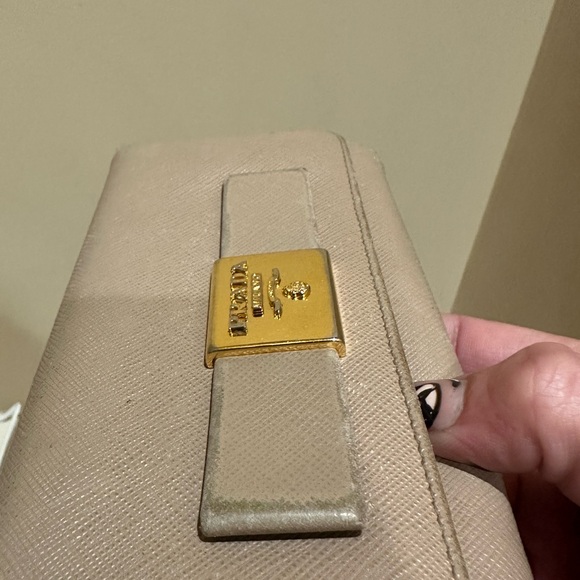 Prada Taupe Bow Continental Double snap Wallet - Picture 11 of 11